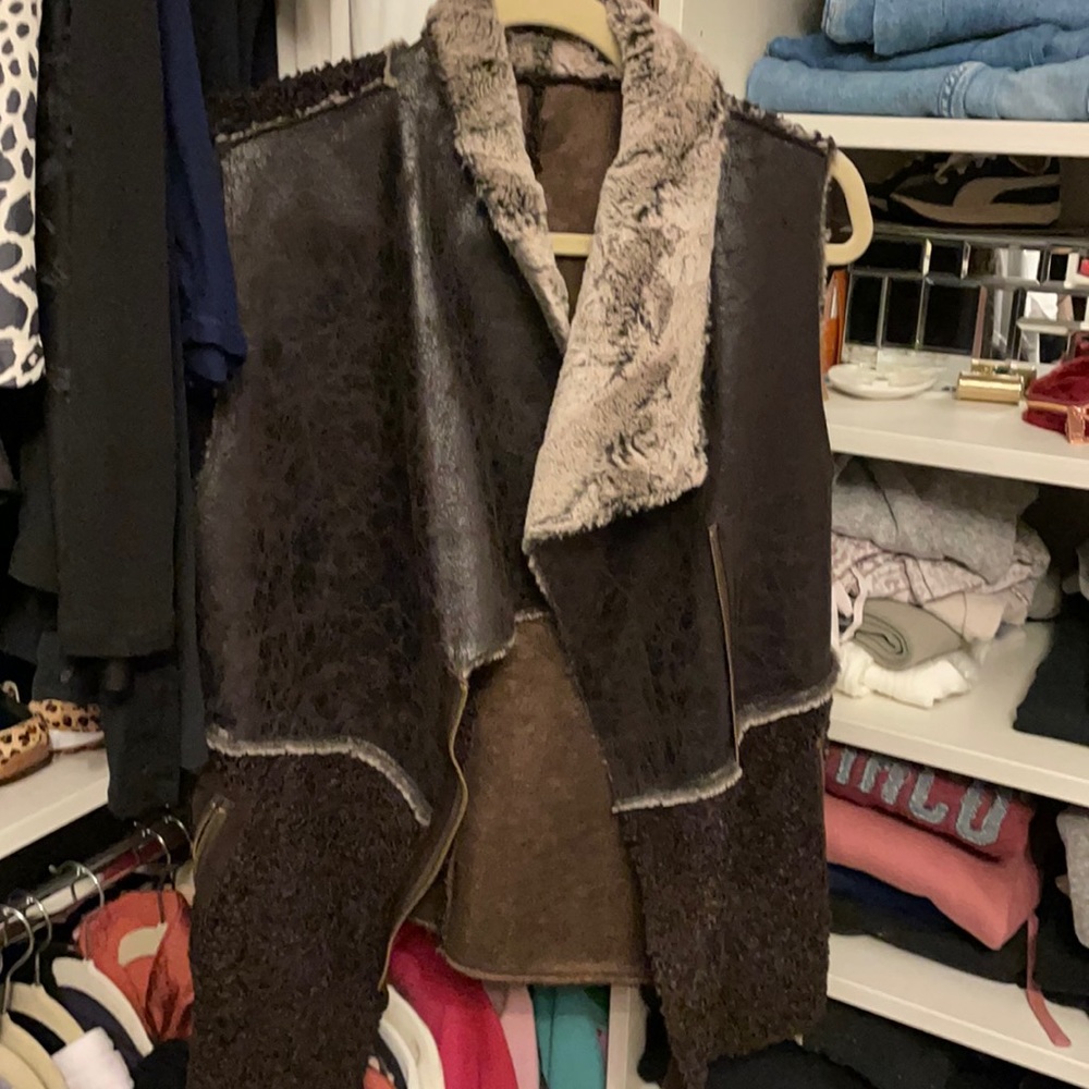 DENA New York mixed-media vest. M.